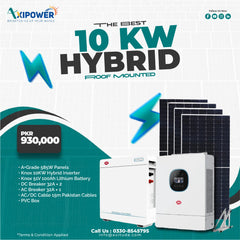 10 kW Hybrid System Package with Roof Mounted Structure - Complete Installation