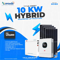 10 kW Hybrid Solar System Package with Elevated structure – Complete Installation