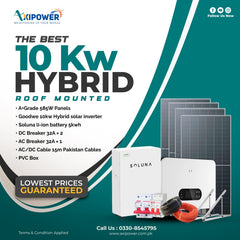 10 kW Hybrid System Package with Roof Mounted Structure - Complete Installation