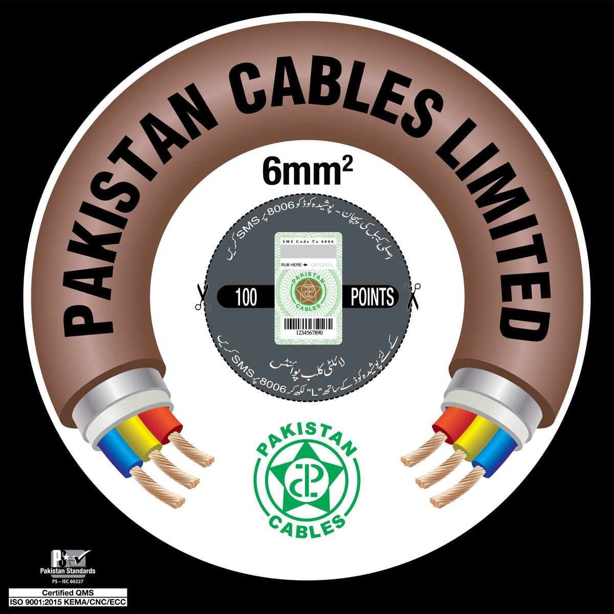 Pakistan Cables 1x6 MM² 450/750 V