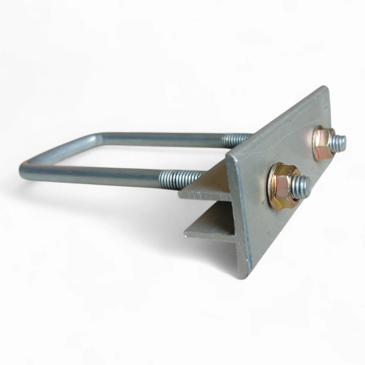 Solar Mid Clamp with U-Bolt – Aluminum Clamp With Galvanized Iron Mounting Bracket for PV Panels